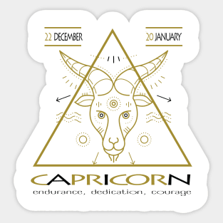 Capricorn Zodiac sign- astronomical sign - Horoscope Sticker